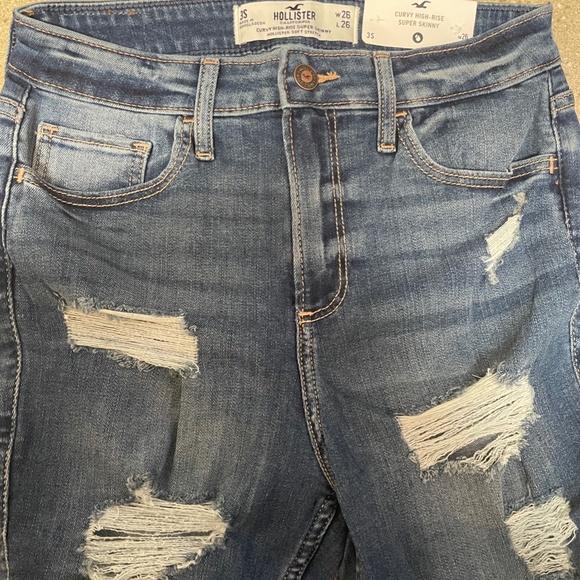 Curvy High-Rise Ripped Medium Wash Super Skinny Jeans 3s/w26L26 - Picture 3 of 6